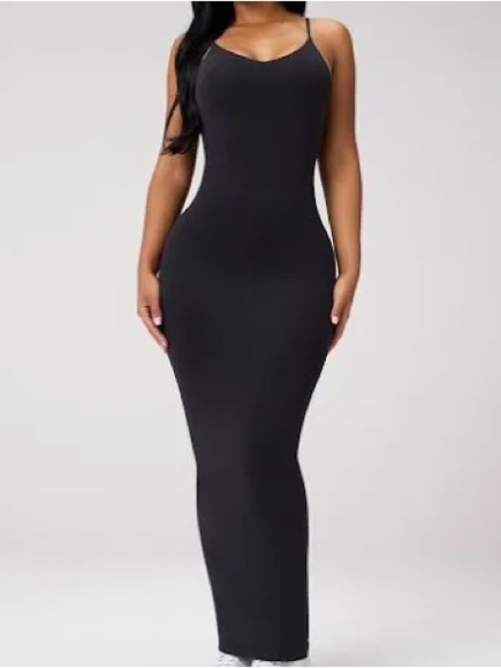 Everyday Black Spaghetti-Strap Maxi Dress